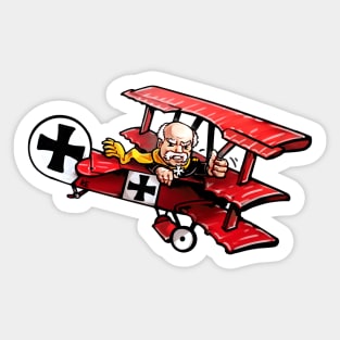 Red Baron meets Bismarck - Fokker Dr.I Triplane Sticker